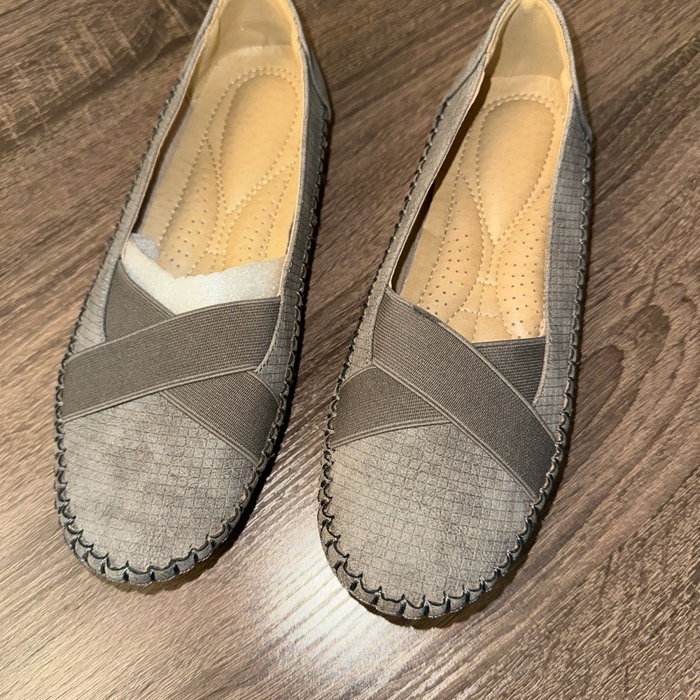 Gray Women's Slip-On Shoes